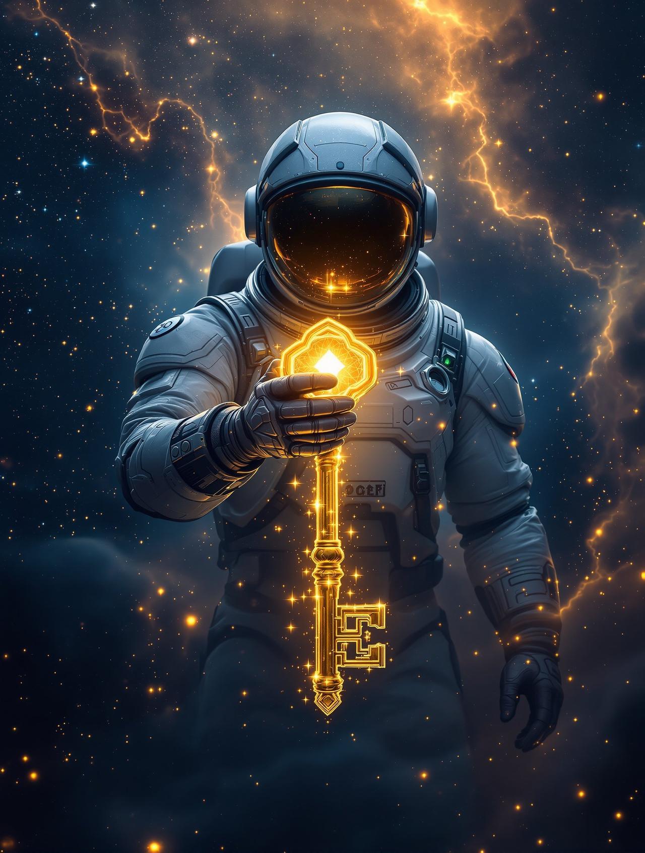 韩剧短剧热播作品《星河之钥》海报 — 星际探索者在一颗废弃星球上发现了一把来自上古文明的钥匙。这把
